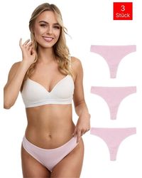 Tazzio - String 3Er-Pack Damen Tanga F933 (Packung, 3-St. 3Er-Pack) Ripp-Struktur Für Angenehmen Tragekomfort - Lyst