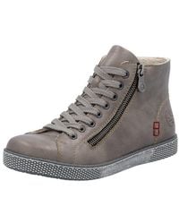 Rieker - Schnürboots, Schnürstiefelette, Casual-Boots Mit Reißverschluss Außen - Lyst
