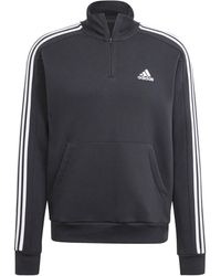 adidas Originals - Performance Fleecepullover adidas Pullover Essentials 3S 1/4-Zip Sweatshirt - Lyst