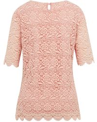 Goldner - Kurzarmbluse Festliche Bluse aus edler Spitze - Lyst