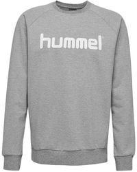 Hummel - Hoodie Logoprint Sport Sweatshirt Pullover mit Raglanärmel 7250 in Grau - Lyst