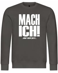 deinshirt - Rundhalspullover Pullover Mach ich aber nicht jetzt Mit Print Motiv, Grafik - Lyst