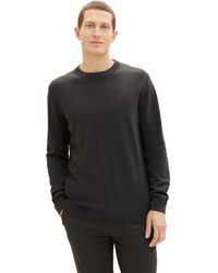 Tom Tailor - Rundhalspullover mit Logostickerei - Lyst