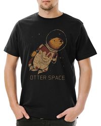 Urban Backwoods - Print-Shirt Otter Space T-Shirt Wildlife lontra nutria Fischotter Geek Nerd - Lyst
