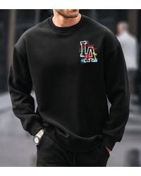 Rmk - Rundhalspullover Herren Pullover Pulli Langarmshirt Sweatshirt Oversize Los Angeles La Mit Baumwolle - Lyst