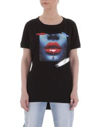 Ital-Design - Kurzarmshirt Freizeit Print Stretch T-Shirt in Gelb - Lyst