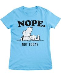 PEANUTS Worldwide LLC - T-Shirt Nope Not Today Girly Tee - Lyst