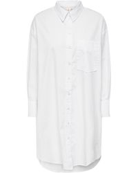 ONLY - Blusenshirt Extra Lange Hemd Bluse Langarm Shirt Business Tunika ONLMATHILDE 4759 in Weiß - Lyst
