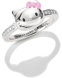 Thomas Sabo - Fingerring Hello Kitty Ring, Mit Zirkonia (Synth) - Lyst