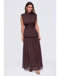 Ombre - Maxikleid Damen Maxikleid Mit Ausgestelltem Rock (Kein Set, 1-Tlg) - Lyst