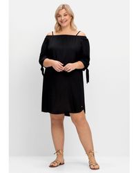 Sheego - Strandkleid Große Größen im Carmen-Look mit schmalen Trägern - Lyst
