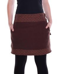Vishes - A-Linien-Rock Thermorock warmer Winterrock kurz Taschenrock aus ECO-Fleece Hippie - Lyst