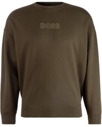 BOSS - ORANGE Sweatshirt C_elaslogan_print1 mit BOSS-Schriftzug aus Schmucksteinen - Lyst