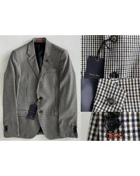 Scotch & Soda - & Premium Wool Mens Karo Karierte Sakko Blazer Jacke - Lyst