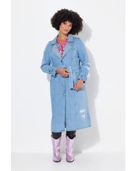 Angel of Style - Sommerjacke Jeans-Trenchcoat oversized Used-Look - Lyst