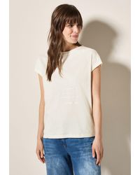 Cecil - T-Shirt mit U-Boot-Ausschnitt - Lyst