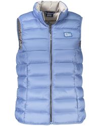 Norway 1963 - Outdoorjacke Ärmelloses, blaues hemd mit Taschen und Reißverschluss - Lyst