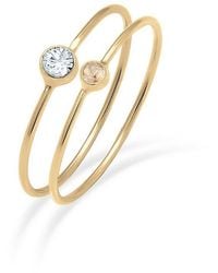 Elli Jewelry - Ring-Set Set 925 Silber, Mit Kristallen Von Swarovski, Ring Set - Lyst