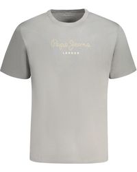Pepe Jeans - Kurzarm T-Shirt Grau Regular Fit aus - Lyst