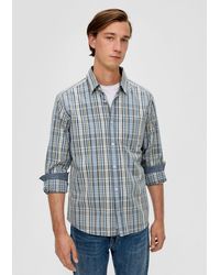 S.oliver - Langarmhemd Regular: Hemd aus Baumwolle Tape - Lyst