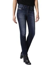 DIESEL - Sandy 0814W Stretch Jeans Hose Slim Straight - Lyst