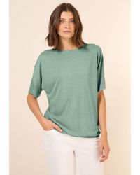 Cecil - T-Shirt mit Elastiksaum - Lyst