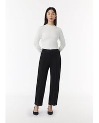 Comma, - 7/8-Hose Verkürzte Schlupfhose aus Twill-Jersey - Lyst