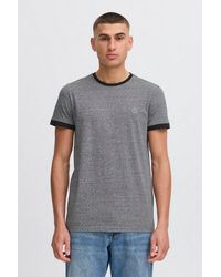 Solid - T-Shirt Sdbenntee Kurzarmshirt Mit Farblich Abgesetztem Kragen Und Ärmelsaum - Lyst
