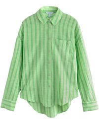 Next - Langarmhemd Langärmeliges Hemd mit Leinen (1-tlg) - Lyst