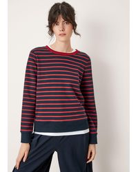 S.oliver - Sweatshirt mit Streifen Kontrast-Details - Lyst