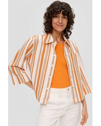 S.oliver - Jackenblazer Hemd-Bluse aus Leinenmix - Lyst