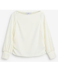 Next - Blusenshirt Langärmelige Bluse mit gerafften Seiten (1-tlg) - Lyst