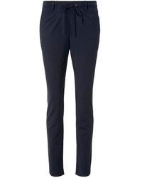 Tom Tailor - Stoffhose jersey loose fit pants ankle, Real Navy Blue - Lyst