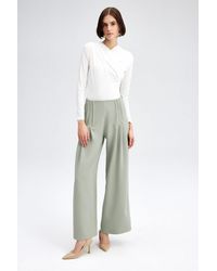 Touché Privé - Taillenhose HOSE AUS CRÉPE MIT PLISSEE-DETAIL - Lyst