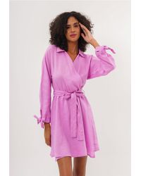 FRESHLIONS - Jerseykleid Joana in Wickeloptik - Lyst