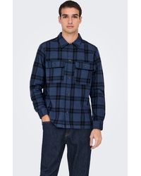 Only & Sons - Langarmhemd ONSOLIVER TWILL OVERDYE OVERSHIRT BF - Lyst