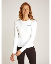 Tommy Hilfiger - T-Shirt TJW SLIM ESSENTIAL LOGO 2 LS EXT in Groß Größen mit Logoschriftzug - Lyst