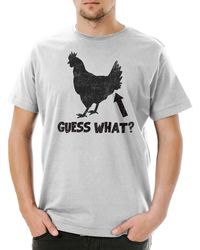 Urban Backwoods - Print- Guess What T-Shirt Chicken Butt Quote Fun Joke Comedy Nerd - Lyst