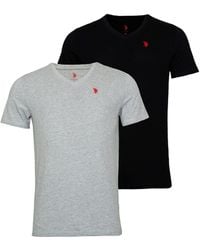 U.S. POLO ASSN. - Shirt 2er Pack T-Shirts V-Ausschnitt (1-tlg) - Lyst