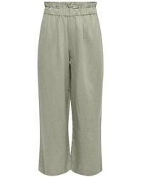 ONLY - Chinohose ONLSOLVI-CARO HW LINEN CULOTTE CC P - Lyst