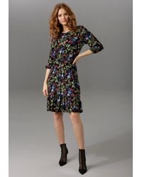 Aniston CASUAL Nu 15% Korting: Jerseyjurk - Zwart