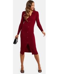 Threadbare - Jerseykleid Elm mit femininem Schlitz - Lyst