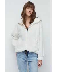 No Matter What - Fleecejacke Weißer Fleece-Jacke mit Reißverschluss - Lyst