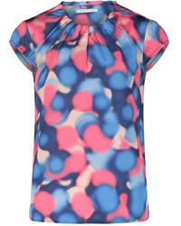 BETTY&CO - Blusenshirt Bluse Kurz 1/2 Arm, Dark Blue/Pink - Lyst