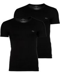Armani Exchange - T-Shirt, 2er Pack- V-Neck, Kurzarm, Logo - Lyst