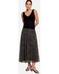 Zero - Midirock Damen Mit Muster Material - Lyst
