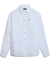 Napapijri - Langarmhemd Hemd aus Leinen (1-tlg) - Lyst