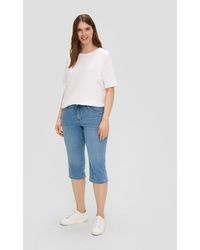 S.oliver - Stoffhose Jeans-Capri / Regular Fit / Mid Rise / Slim Leg - Lyst