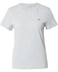 GANT - T-Shirt (1-tlg) Stickerei, Weiteres Detail - Lyst