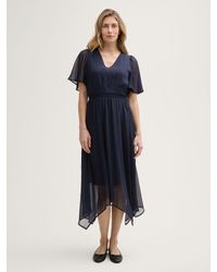 Tom Tailor - Sommerkleid Chiffon Maxi-Kleid - Lyst
